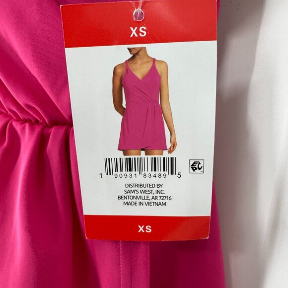 Lands' End One Piece Swimsuit XS Swim Dress Tulip Wrap Pink Chlorine Resist NWT - Picture 6 of 12